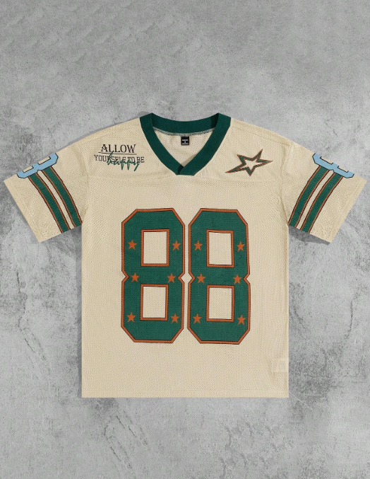 SIMPLE OVERSIZED 88 FOOTBALL JERSEY