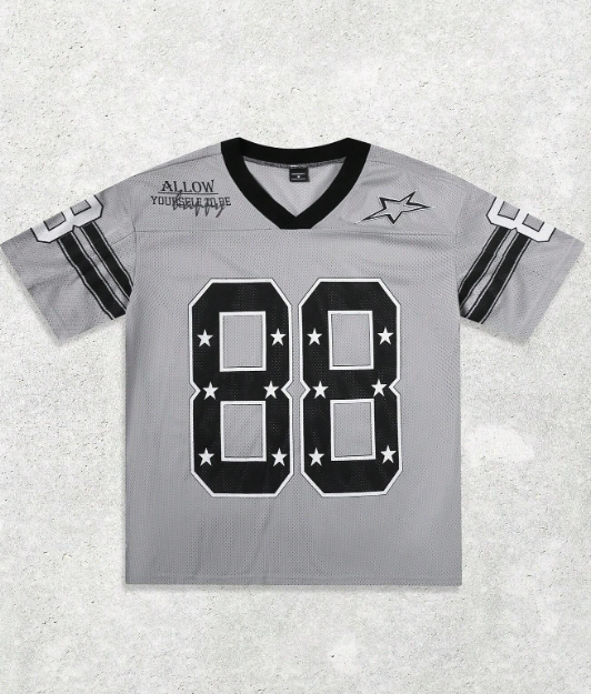 SIMPLE OVERSIZED 88 FOOTBALL JERSEY