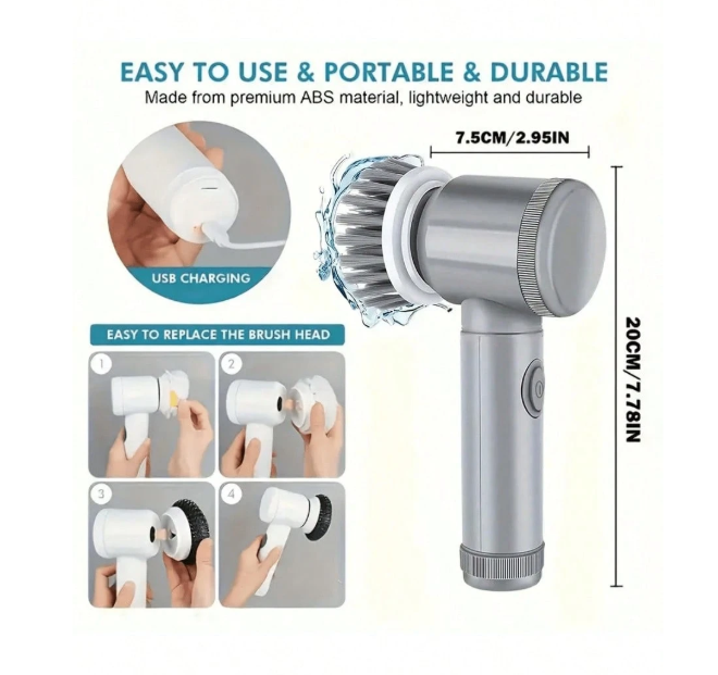 ELECTRIC SPIN SCRUBBER CLEANING BRUSH