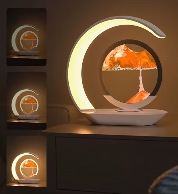 QUICKSAND TABLE LAMP AND USB WIRELESS CHARGER