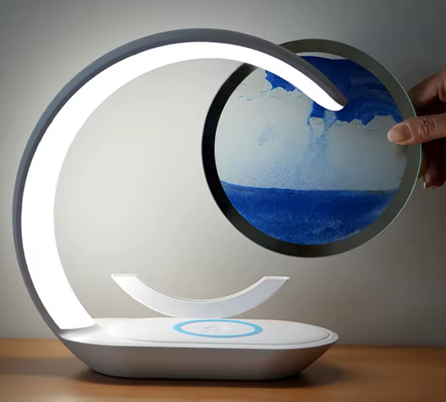 QUICKSAND TABLE LAMP AND USB WIRELESS CHARGER